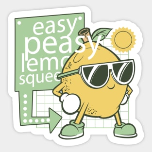 Lemon Cool: Easy Peasy Style with a Citrus Twist! Sticker